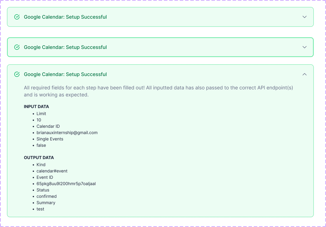 Developer handoff spec: Alert, Success