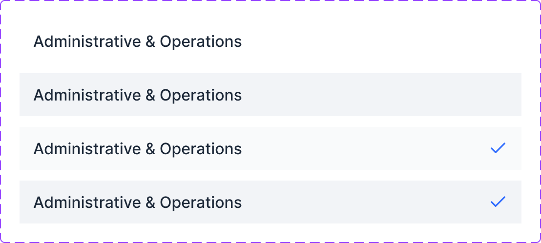 Developer handoff spec: Dropdown Option States