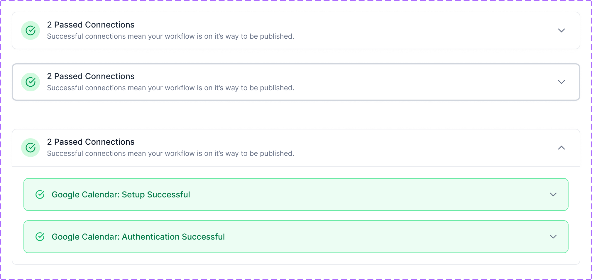 Developer handoff spec: Passed Results