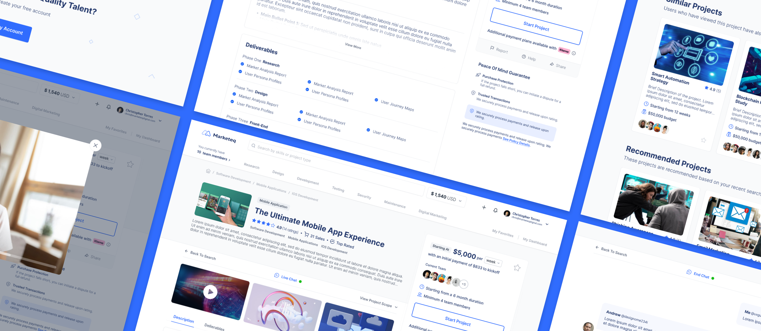 Marketeq Projects platform overview
