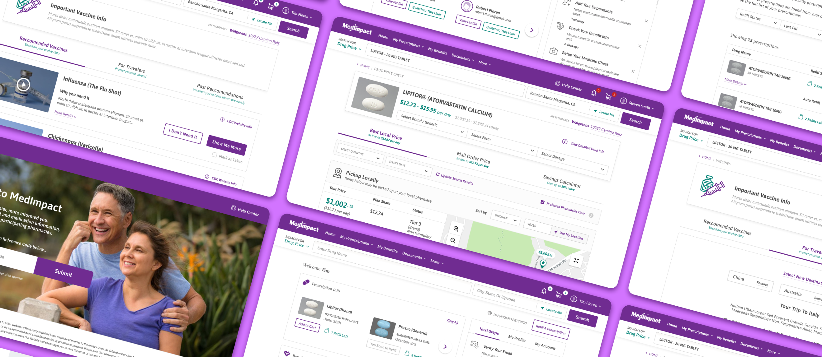 MedImpact member portal, desktop and mobile screens