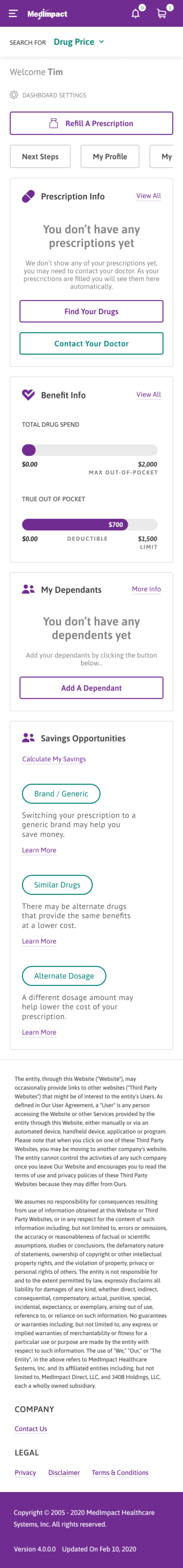 MedImpact Dashboard — 1-5-1-dashboard-tab-no-prescription-datas-320