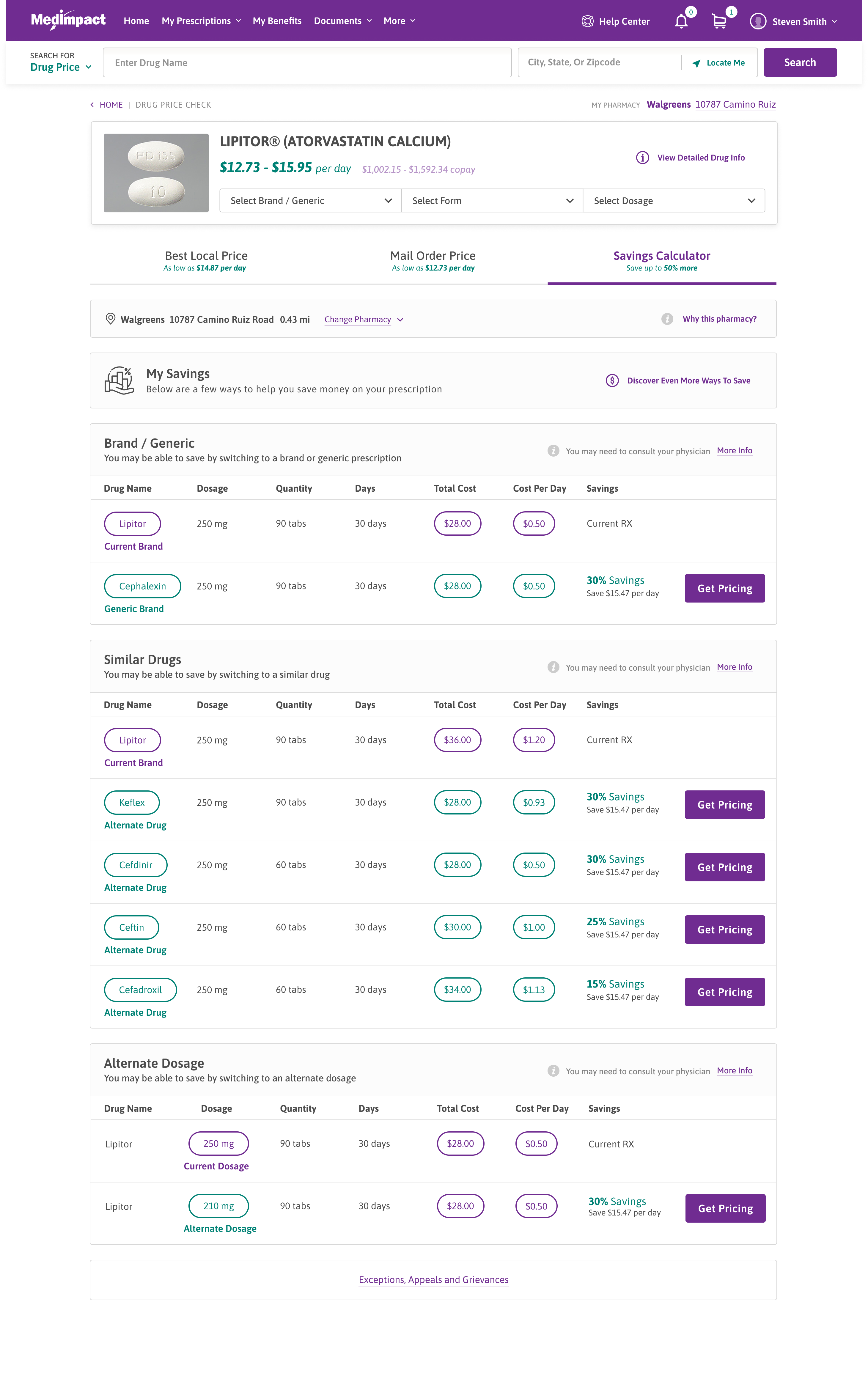 Drug Price Check: Savings Calculator