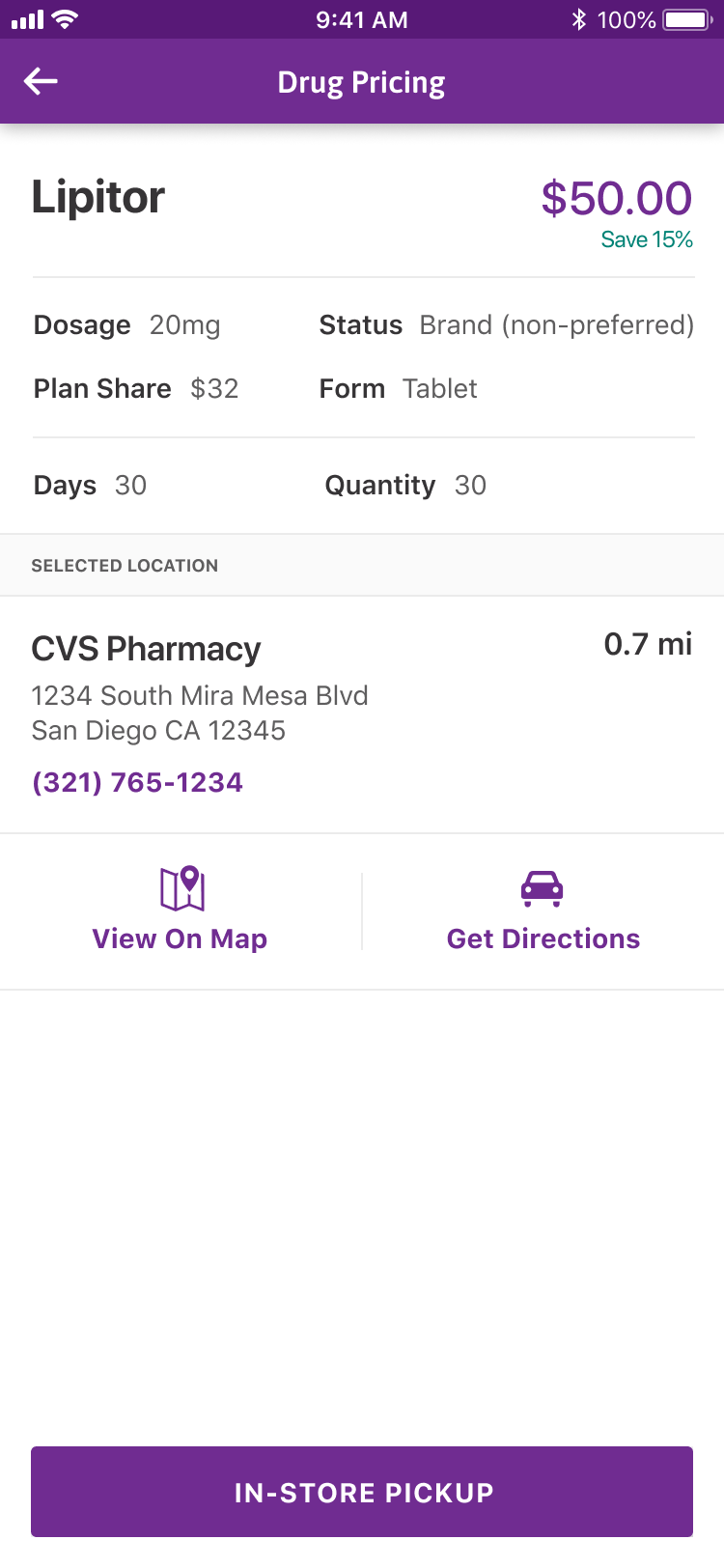 MedImpact mobile app screen