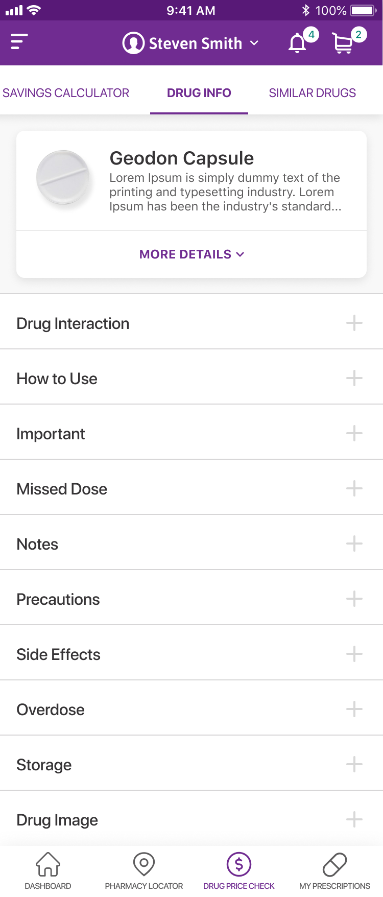 MedImpact mobile app screen