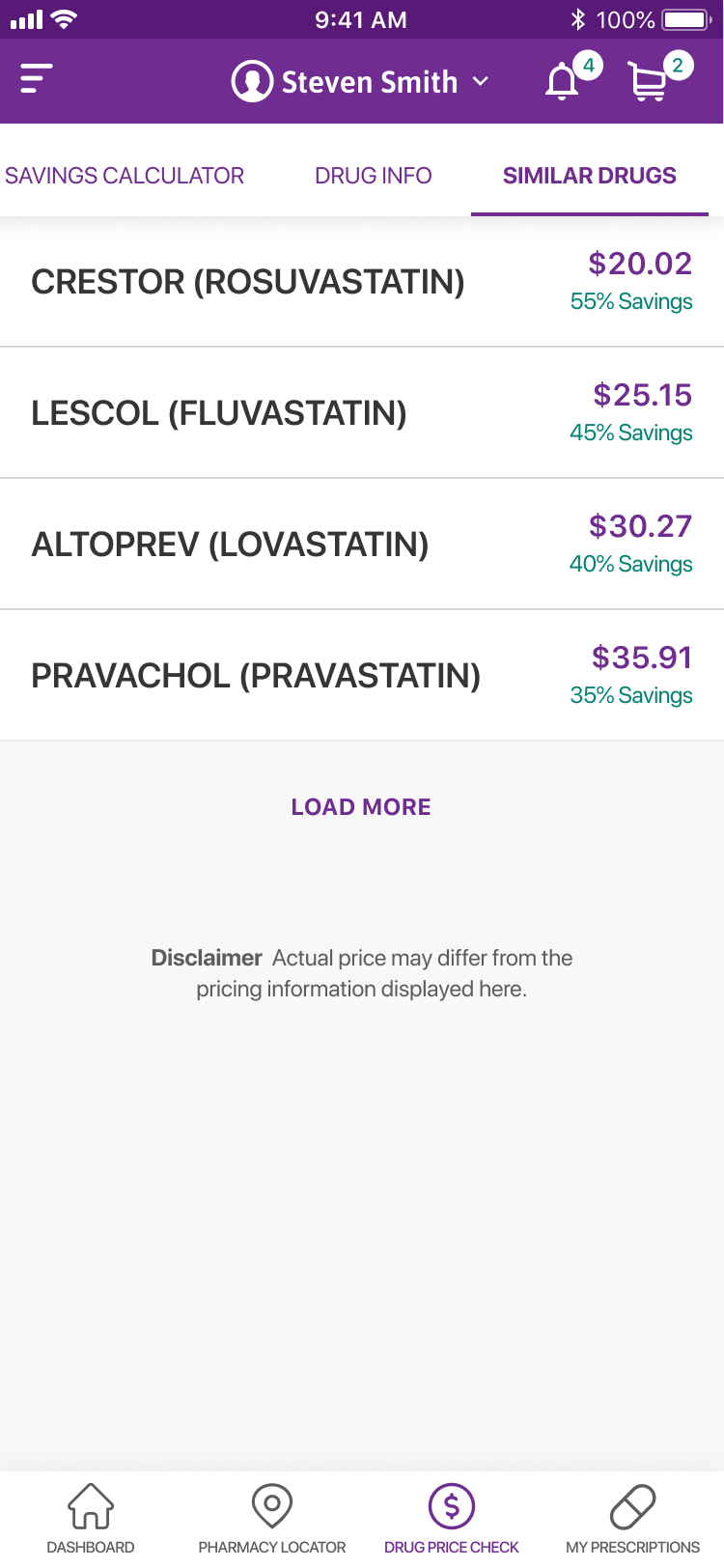MedImpact mobile app screen