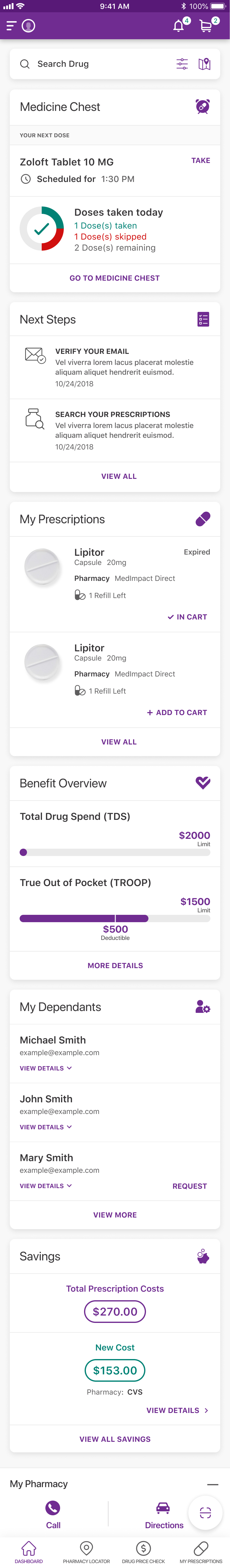 MedImpact mobile app screen