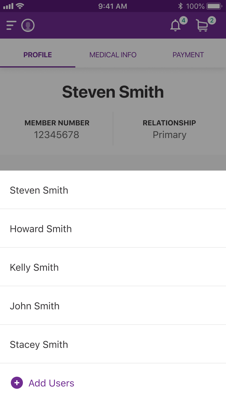 MedImpact mobile app screen