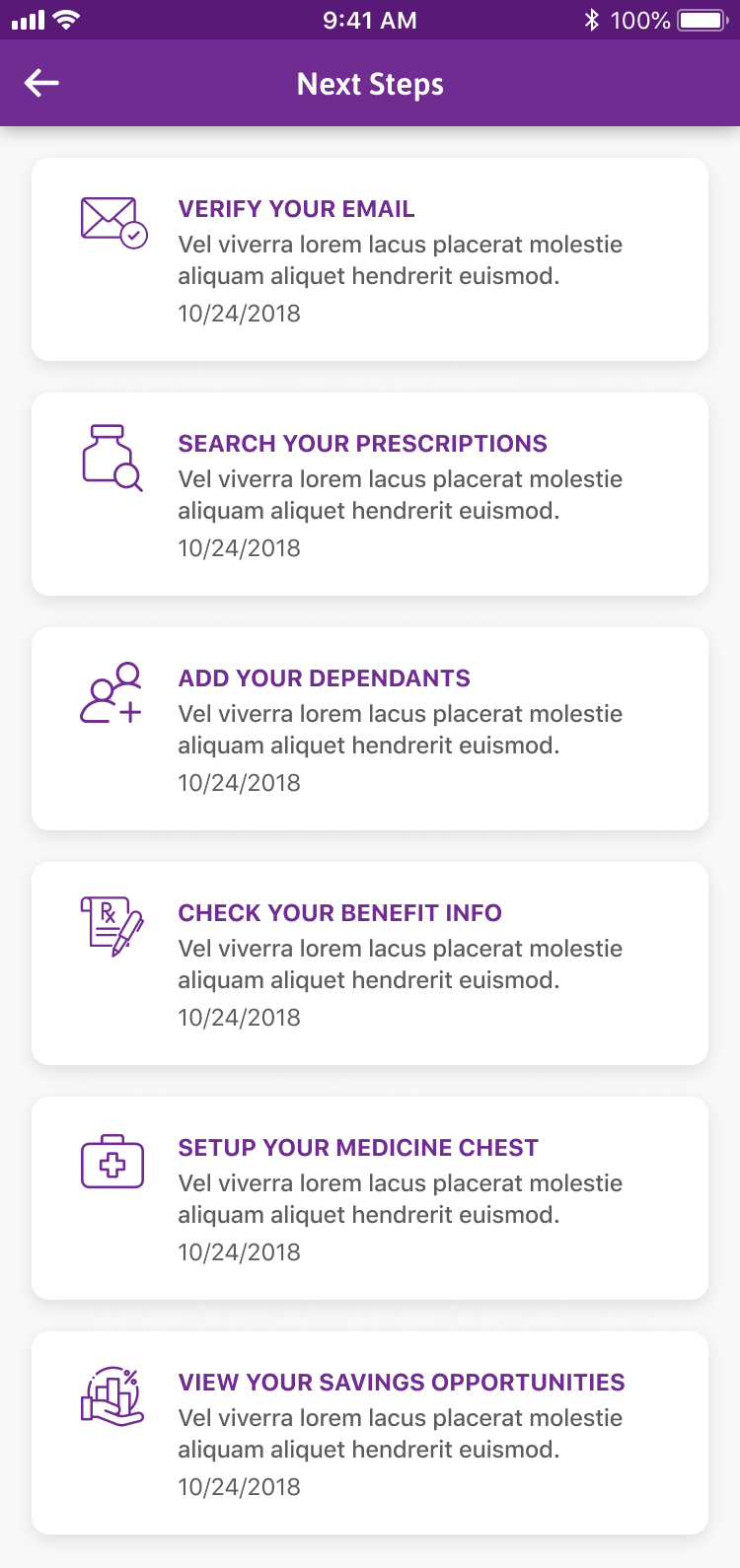 MedImpact mobile app screen