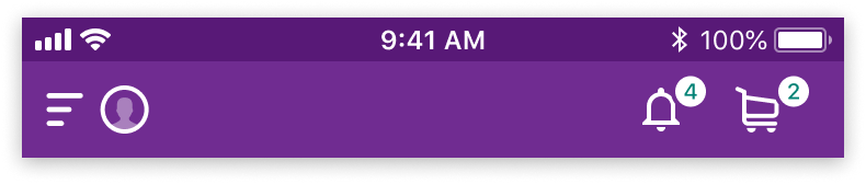 MedImpact mobile top navigation bar