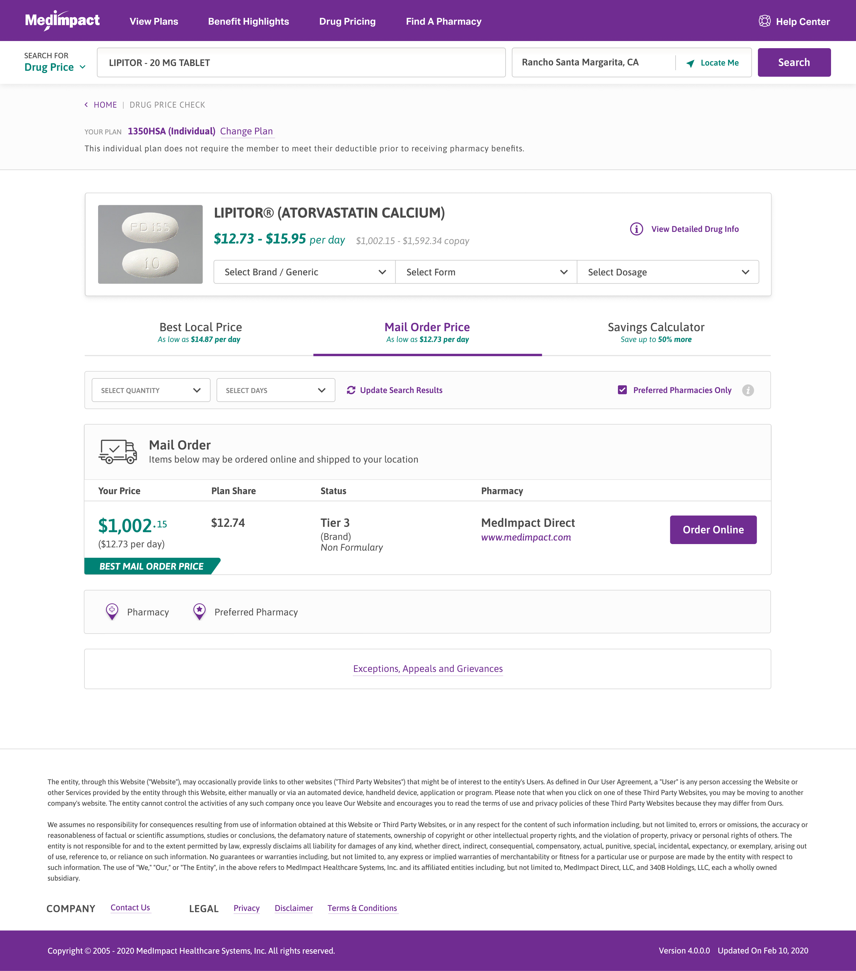 MedImpact Open Enrollment — mail-order-price
